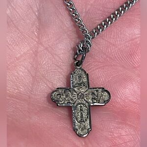 Vintage Malco Sterling Silver Cross Pendant (signed)